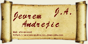 Jevrem Andrejić vizit kartica